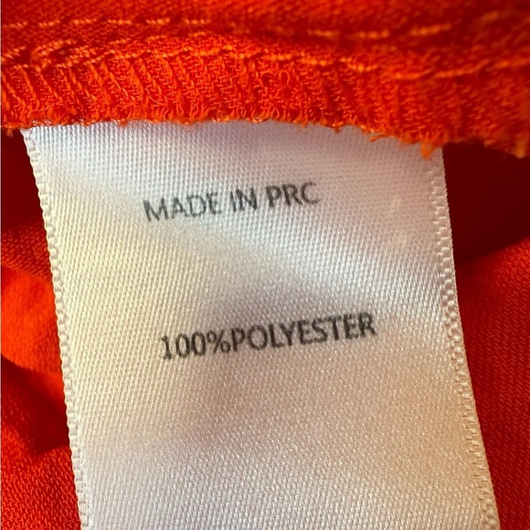 Shilla Exotic Cascade Top Crepe Flowing Ruffle Sleep LS Top in Orange Size Small - Picture 6 of 16